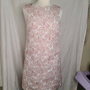 #140 victoria beckham for Target pink paisley jacquard mini dress